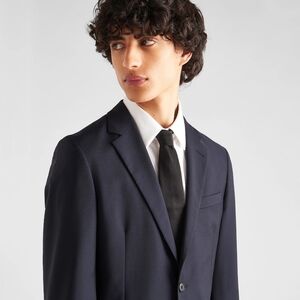 Prada Men's Navy Single-Breasted Suit Jacket